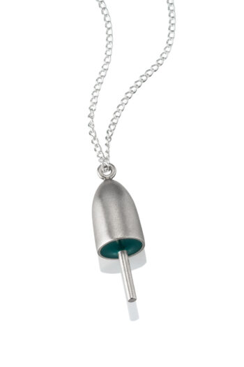 Medium Lobster Buoy Necklace in Sterling Silver