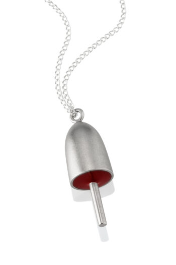 Large Lobster Buoy Necklace in Sterling Silver