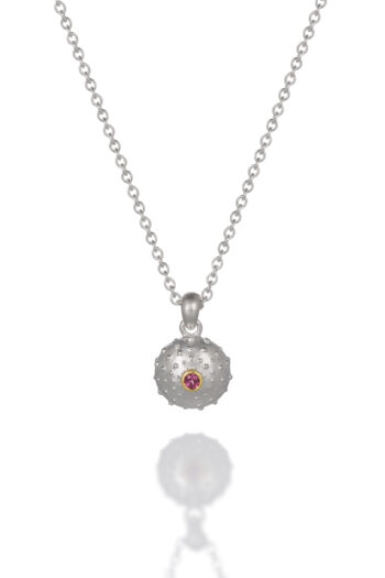 Garnet Urchin Pendant