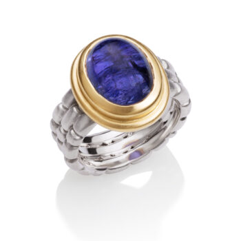 Triple Coral Band with Iolite